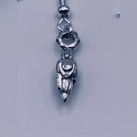 Turchin Lotus Blossom Sterling/Silver Plated French Wire Earrings - Picture 10 of 14